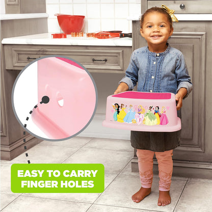Disney Princess Loving Life - Taburete para niños, Entrenamiento para IR al baño, Antideslizante, baño, Cocina, Ligero