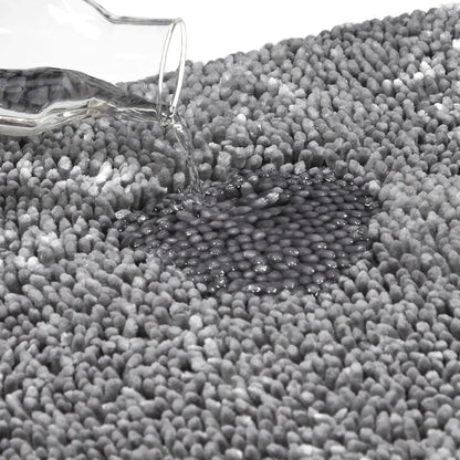 TOWN & COUNTRY BASICS - Funda sólida para tapa de inodoro de baño, felpa, suave y absorbente, lavable a máquina, color gris pardo, 18.5 x 19.6 pulgadas