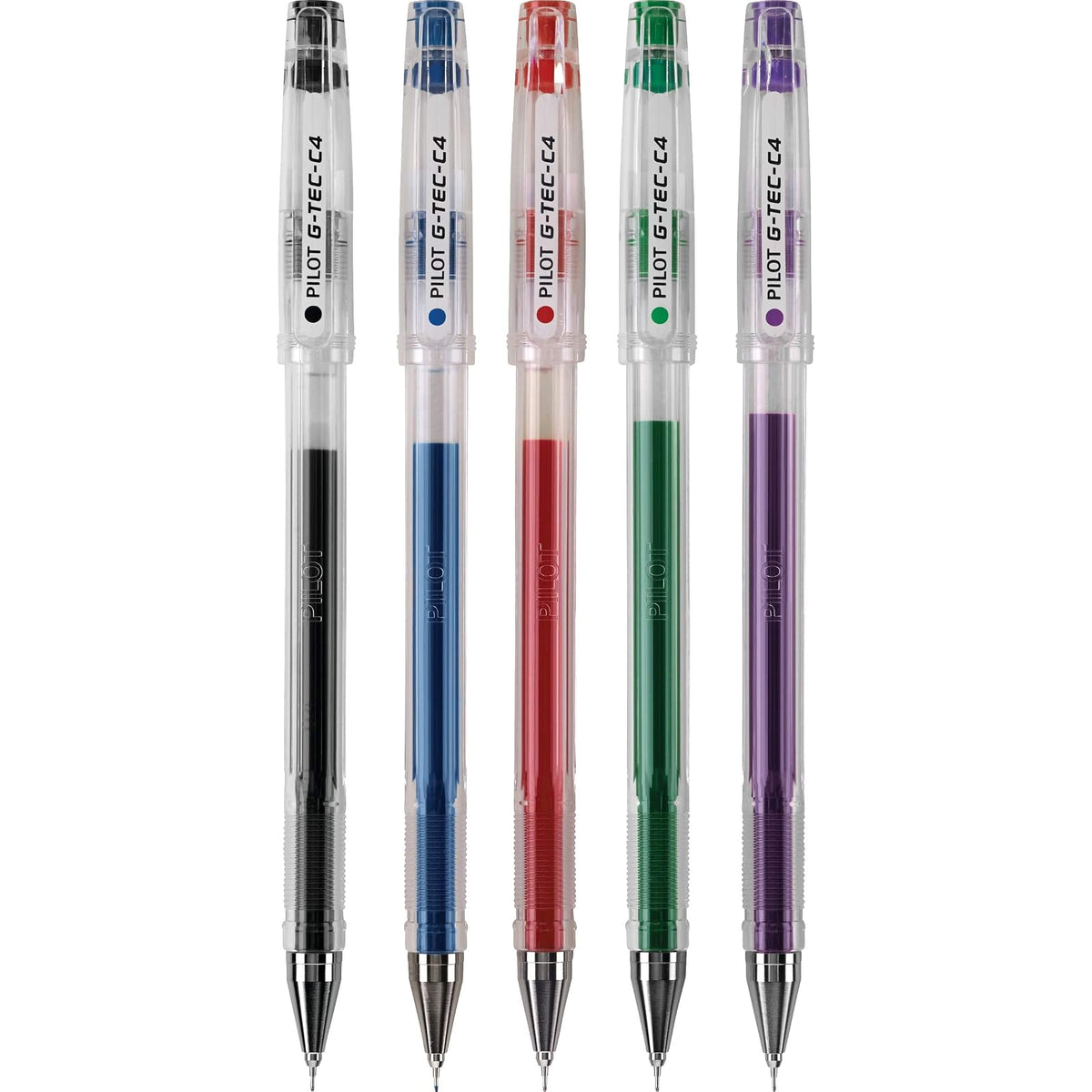 Pilot 36480 Estilógrafo G-Tec-C, Tinta Biopolímero, Punto Ultra Fino, 0.4 mm, colores Surtidos, Estuche con 5 Piezas