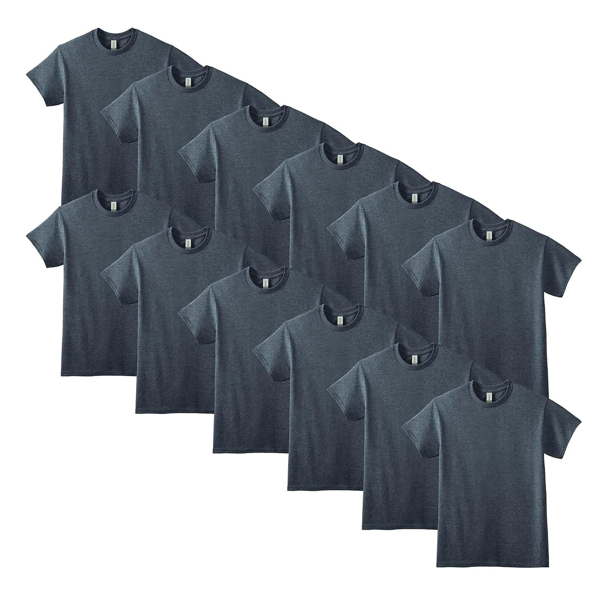 Gildan Playera Dryblend, Estilo G8000, Paquete múltiple Camiseta para Unisex Adulto - Dark Heather (paquete de 12) - XXL