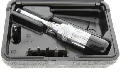 Ideal Electrical 35-936 Kit de destornilladores de torsión [7 piezas] – 0 a 36 libras. Destornillador de torsión ajustable con puntas Phillips, planas y cuadradas. Juego de brocas de destornillador