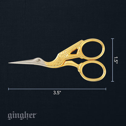 Gingher 3.5 Inch Stork Embroidery Scissors (01-005280)