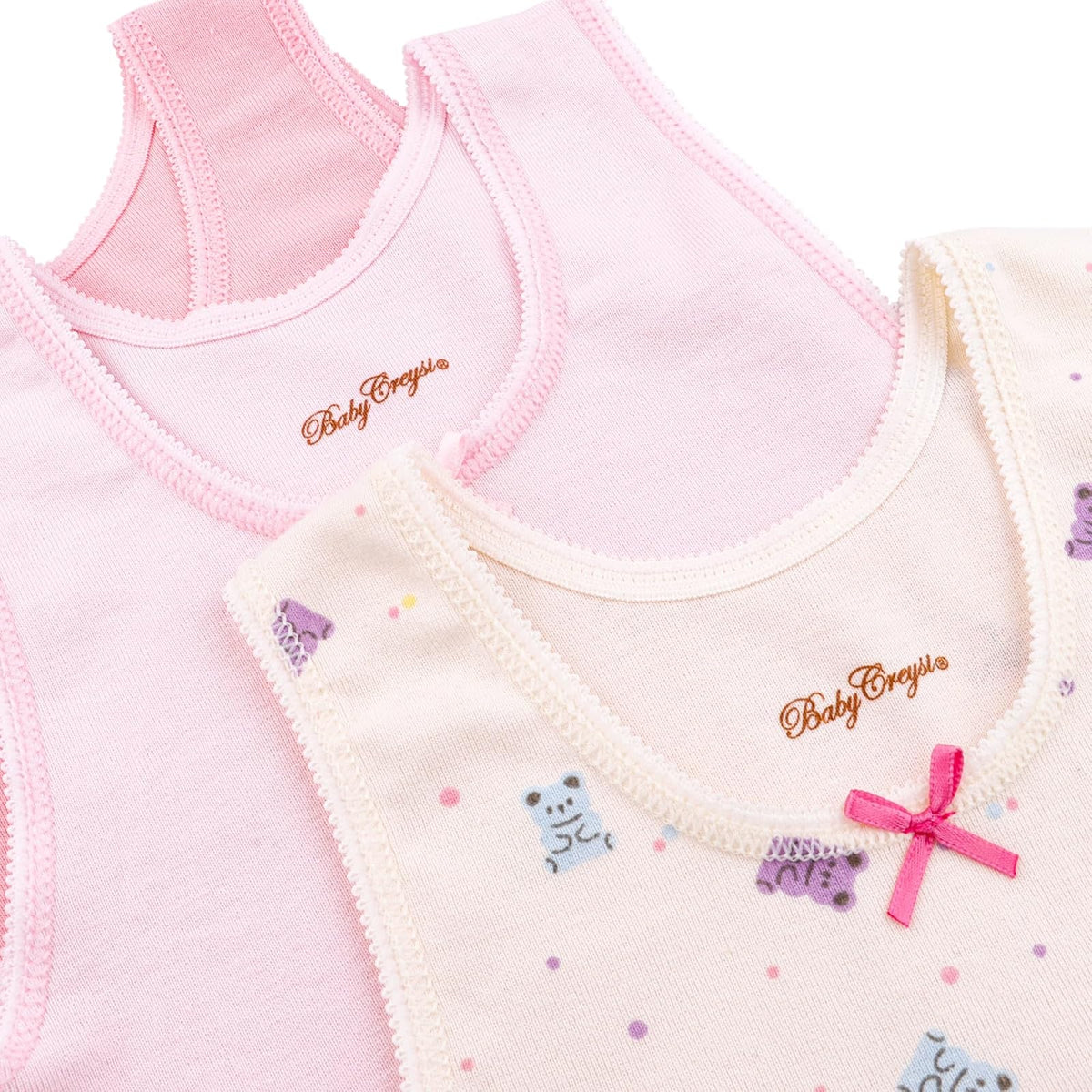 Baby Creysi Playera Sin Mangas para Niña Pack de 3 Algodón Hipoalergénico
