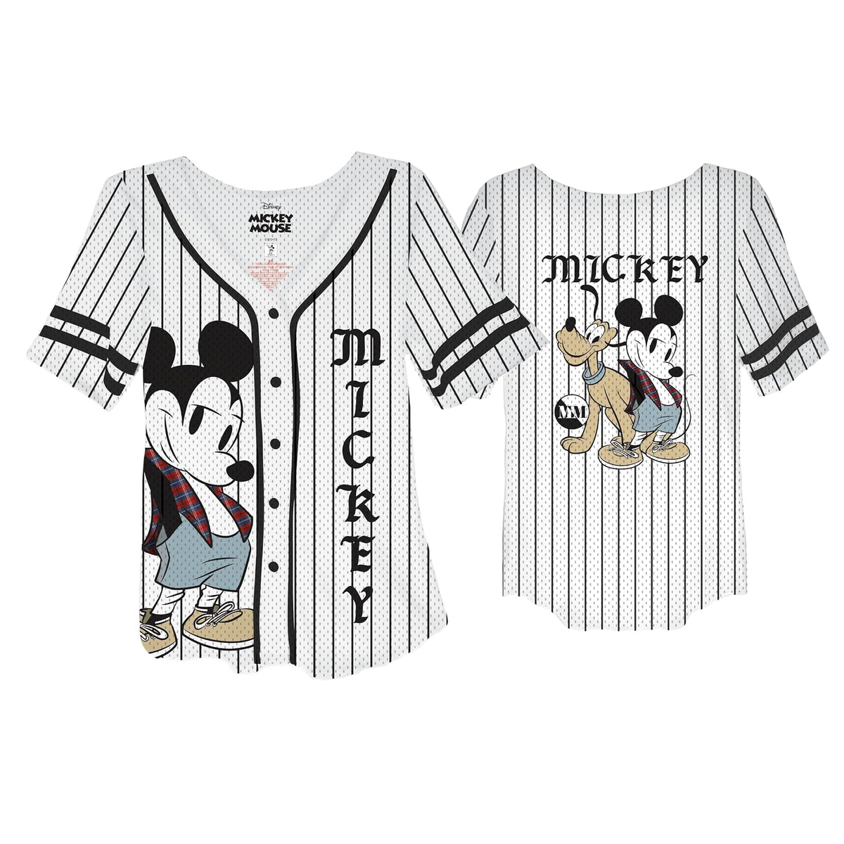 Disney - Playera de béisbol clásica con Botones para Mujer