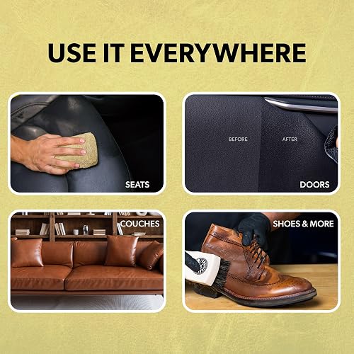 Chemical Guys HOL303 Kit Limpiador y Acondicionador de Cuero para Interiores, Muebles y Botas, 9 Piezas