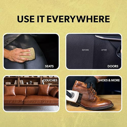 Chemical Guys HOL303 Kit Limpiador y Acondicionador de Cuero para Interiores, Muebles y Botas, 9 Piezas