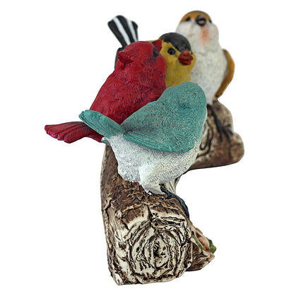 Design Toscano QM223531 - Letrero de para Interiores y Exteriores, Estatua de pájaros de jardín, 4 Pulgadas de Ancho, 10 Pulgadas de Profundidad, 5 Pulgadas de Alto, Multicolor