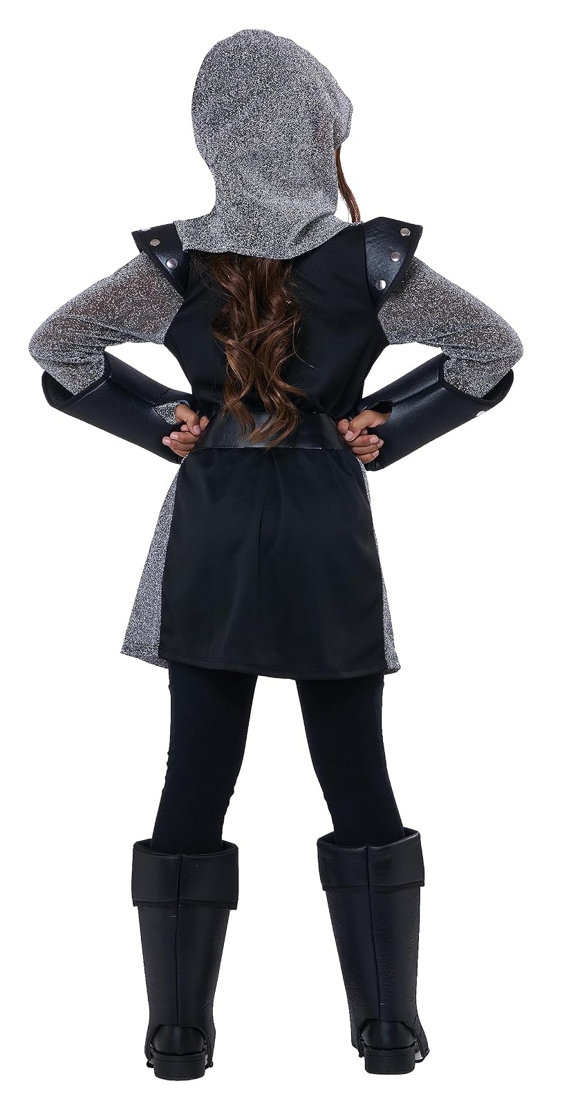 California Costumes - Disfraz de Caballero Noble para niñas, tamaño pequeño, Negro/Plateado
