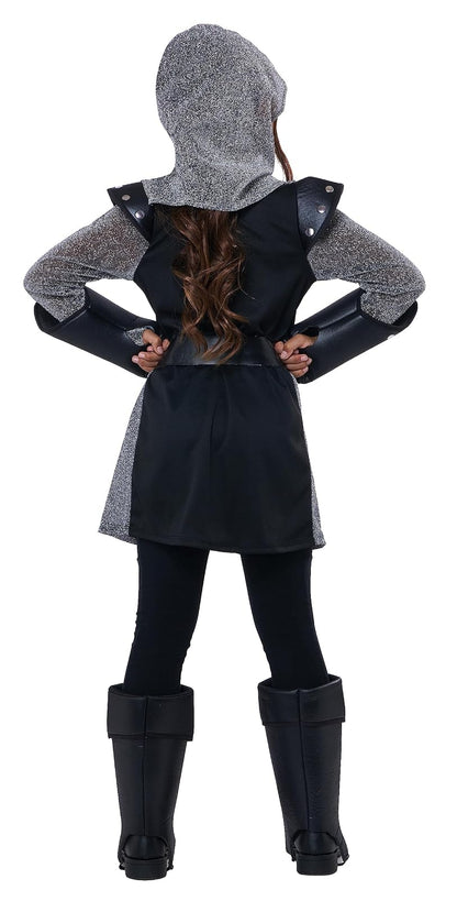 California Costumes - Disfraz de Caballero Noble para niñas, tamaño pequeño, Negro/Plateado