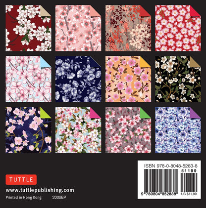 Origami Paper 500 sheets Cherry Blossoms 4" (10 cm): Tuttle Origami Paper: Double-Sided Origami Sheets Printed with 12 Different Illustrated Patterns