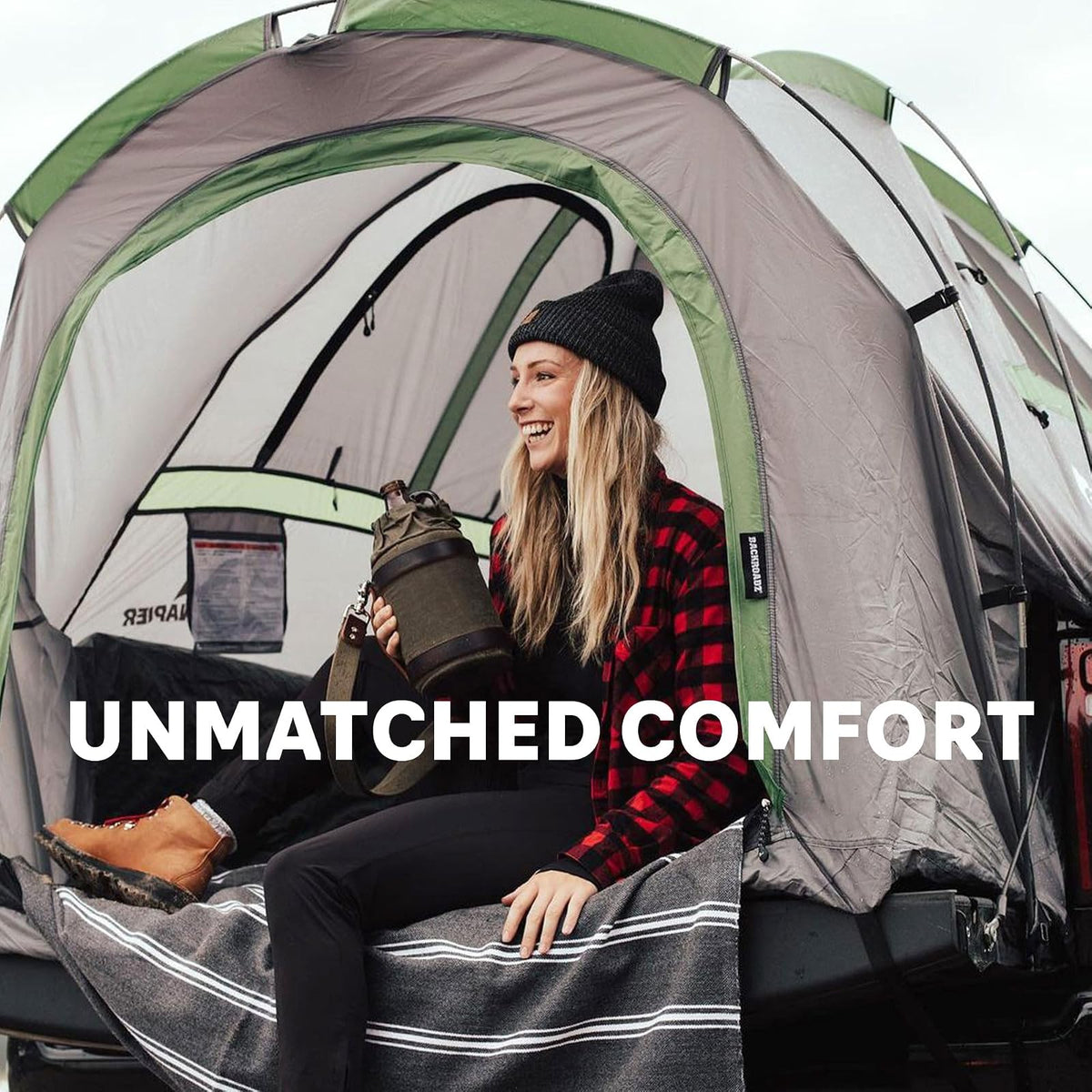 Napier Backroadz - Cama de camión con Revestimiento de Material Impermeable, cómoda y espaciosa Tienda de campaña para 2 Personas, Cama Regular compacta y de tamaño Completo, Cama Larga, Tienda de