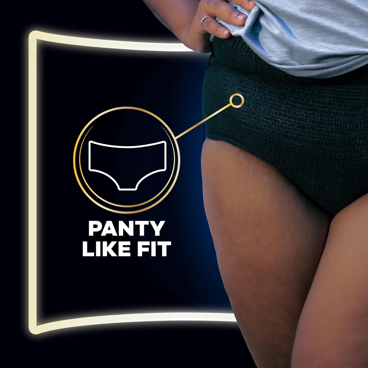 Always ZZZs - Ropa interior desechable para mujer, talla L, color negro, a prueba de fugas, 7 unidades, paquete de 2 (14 unidades en total)