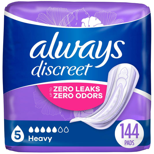 Discreet, Incontinence Pads, Maximum, Regular Length, 48 Count