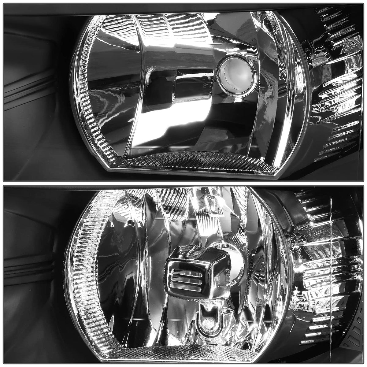 DNA Motoring Par de Faros Delanteros Negros HL-OH-CSIL07-BK-CL1 para Silverado 07-13