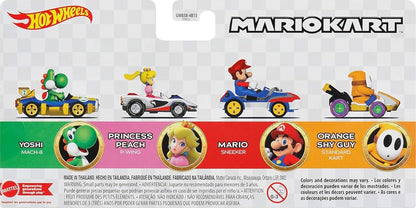 Hot Wheels Mario Kart, Paquete de 4 Autos, Vehículos de Juguete para niños de 3 años en adelante