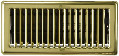 Imperial Manufacturing rejilla de registro de piso, 4x10 Inch, Brass - 4x10 Inch - Brass