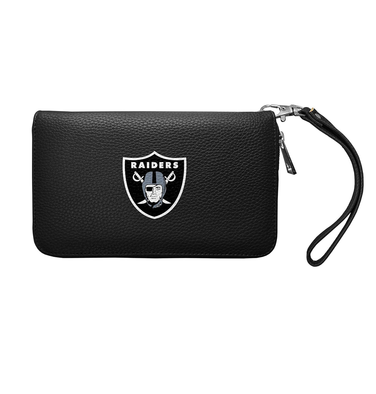 Littlearth NFL - portafolios organizadora Suave de guijarros para Mujer, portafolios con Cierre de Cierre, muñeca, 4 x 7.5 x 1 Pulgadas, Color del Equipo - Oakland Raiders