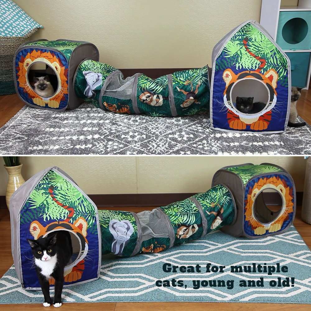 Kitty City - cubeta para Gatos, Cama para Gatos, Jungla Combo, cubeta Plegable para Gatos, Cama para Gatos, túnel, Juguetes para Gatos, Combo Jungla