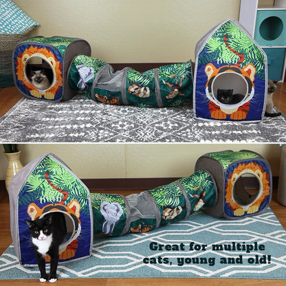 Kitty City - cubeta para Gatos, Cama para Gatos, Jungla Combo, cubeta Plegable para Gatos, Cama para Gatos, túnel, Juguetes para Gatos, Combo Jungla
