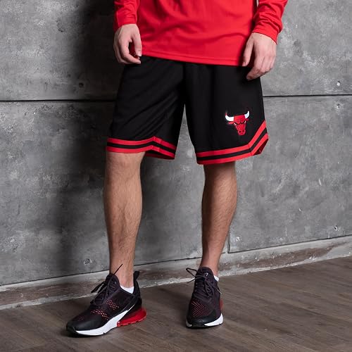 NBA Ultra Game - Pantalones Cortos de de Malla de poliéster para Hombre, diseño de Logotipo del Equipo
