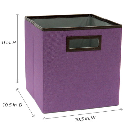 ClosetMaid 1130 Cubeicals - Papelera de Tela con Borde Decorativo, Color Lila