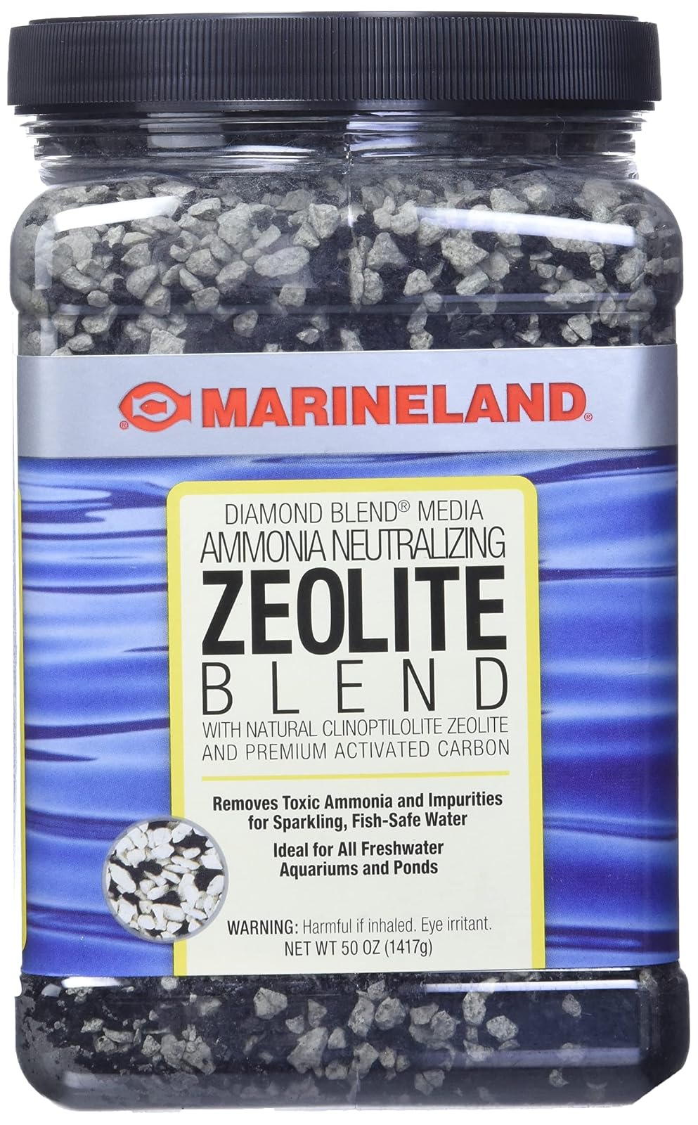 Marineland PA0392 Diamond Blend Activated Carbon/Ammonia Neutralizing Crystals, 50-Ounce, 1417-Gram