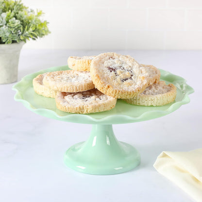 Martha Stewart Highbrook - Soporte de Vidrio de jadeíta Hecho a Mano para Tartas (28 cm)