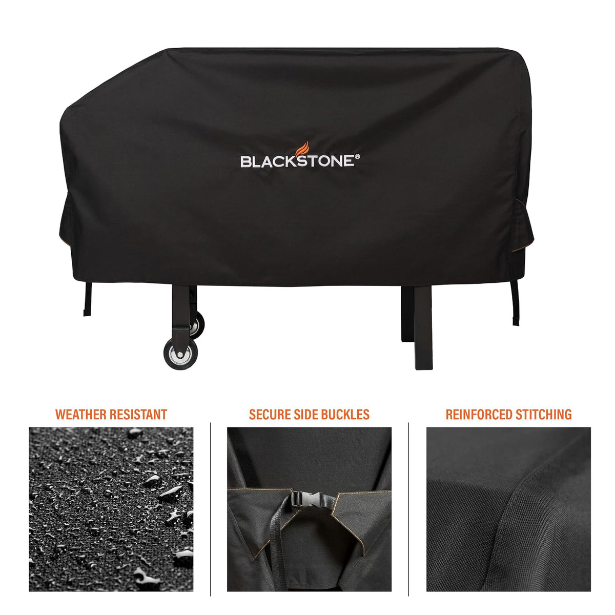 - Funda para parrilla (52 pulgadas de ancho x 27 pulgadas de largo x 27 pulgadas de alto), resistente al agua, resistente a la intemperie, 5091, cubierta de barbacoa de poliéster 600D para