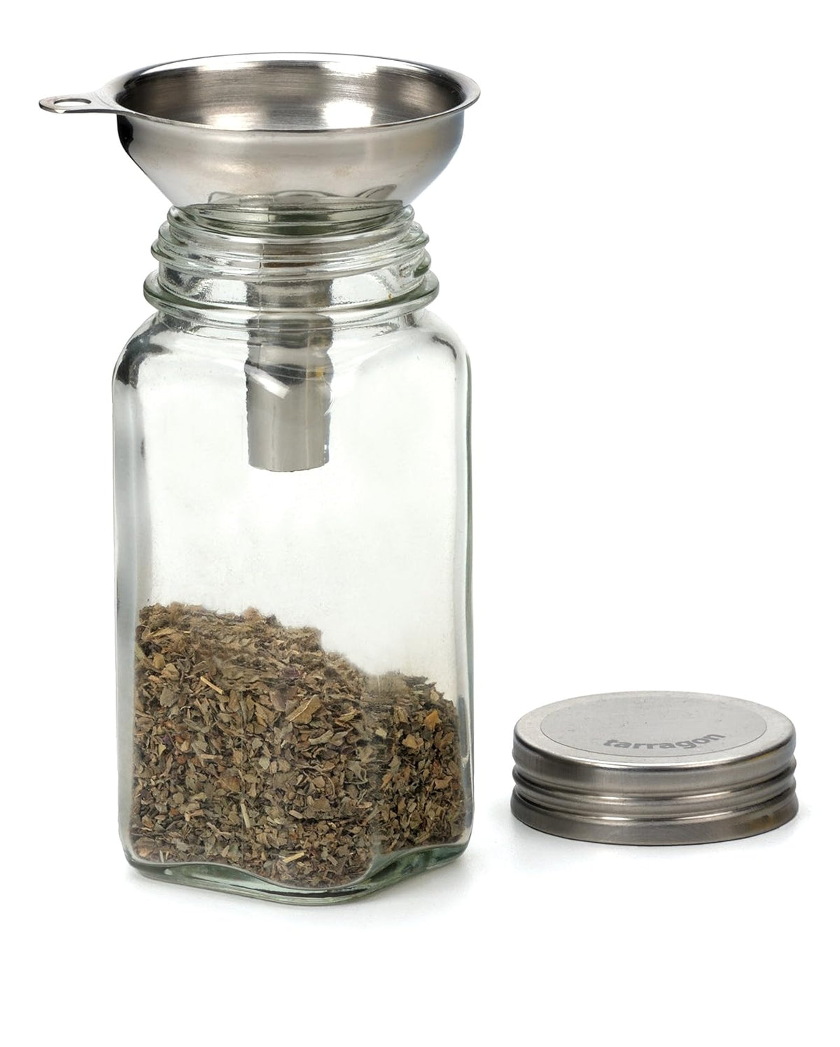 Embudo de acero inoxidable para rellenar tarros estrechos y botellas, 1 unidad