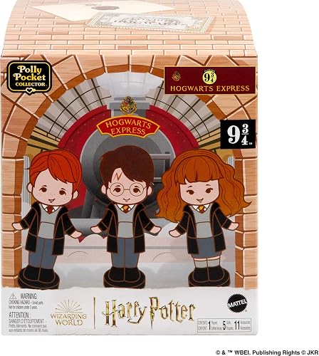 Polly Pocket, Set de Colección Compacto Harry Potter, Original Mattel, Magia y Creación, Mini-Muñecas de Juego