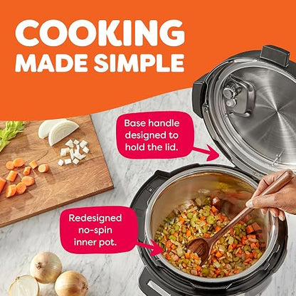 Instant Pot Duo Plus Olla de Presión Multi Uso 9-in-1, Acero Inoxidable | multicocina, 6 cuartos de galón, cocción lenta, arroz, vapor, salteado, yogur, esterilizador, mantener caliente