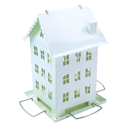 Perky-Pet WFH001 2 Farmhouse - Comedero para pájaros Silvestres, Color Blanco