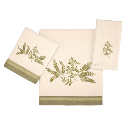 Avanti Linens Greenwood - Toalla con Punta de Dedo, Color Marfil, 18 x 11 Pulgadas