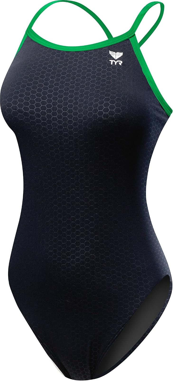 TYR Hexa Diamondfit Traje de Baño para Mujer - Negro - Verde - 34