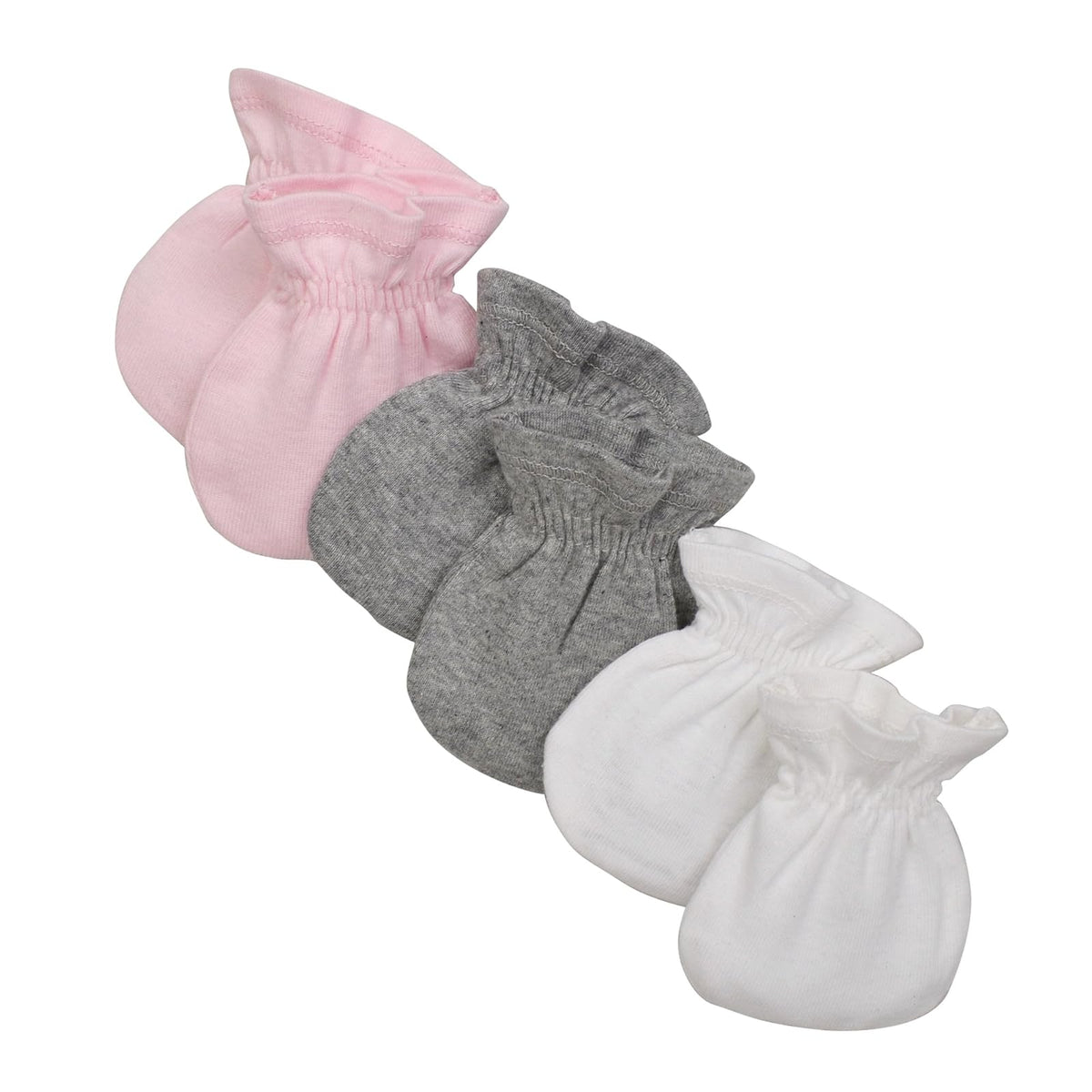 Burt's Bees - Manoplas para bebés y niñas, guantes antiarañazos, 100% algodón orgánico, juego de 3