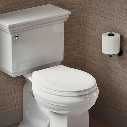 KOHLER 4639-RL-0 Cachet ReadyLatch Asiento de inodoro redondo de cierre suave, color blanco