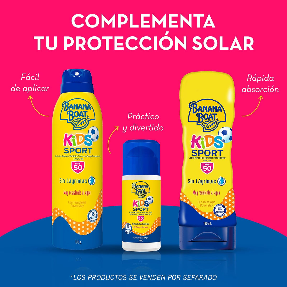 Banana Boat Kids Sport Protector Solar en Spray 50+ FPS 170g