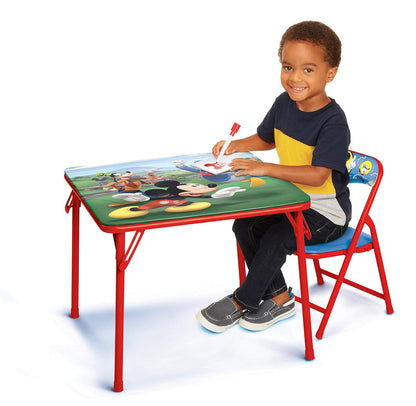 Mickey Mouse Juego de mesa y silla para niños pequeños de 24 a 48 m, incluye 1 mesa y 1 silla [exclusiva de ] Mesa: 20 pulgadas de largo x 20 pulgadas de ancho x 16.4 pulgadas de alto, silla: 12