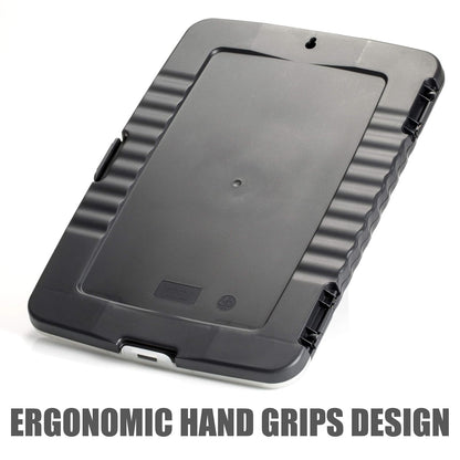 Officemate 83306 Slim Clipboard Box with Calculator, charcoal
