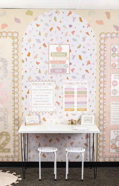Teacher Created Resources Terrazzo Tones Better Than Paper® - Rollo de tablero de anuncios (TCR77439)