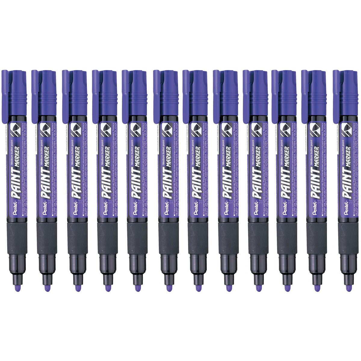 Pentel Marcador Permanente Uso Industrial Caja 12 Piezas - Purpura