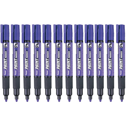 Pentel Marcador Permanente Uso Industrial Caja 12 Piezas - Purpura