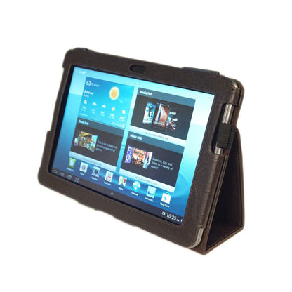 KYASI Seattle Classic - Funda Tipo Libro para Samsung Galaxy Tab 2 (10,1", Piel sintética), Color Negro, marrón, (Buckskin Brown), Galaxy Tab 2 10.1"