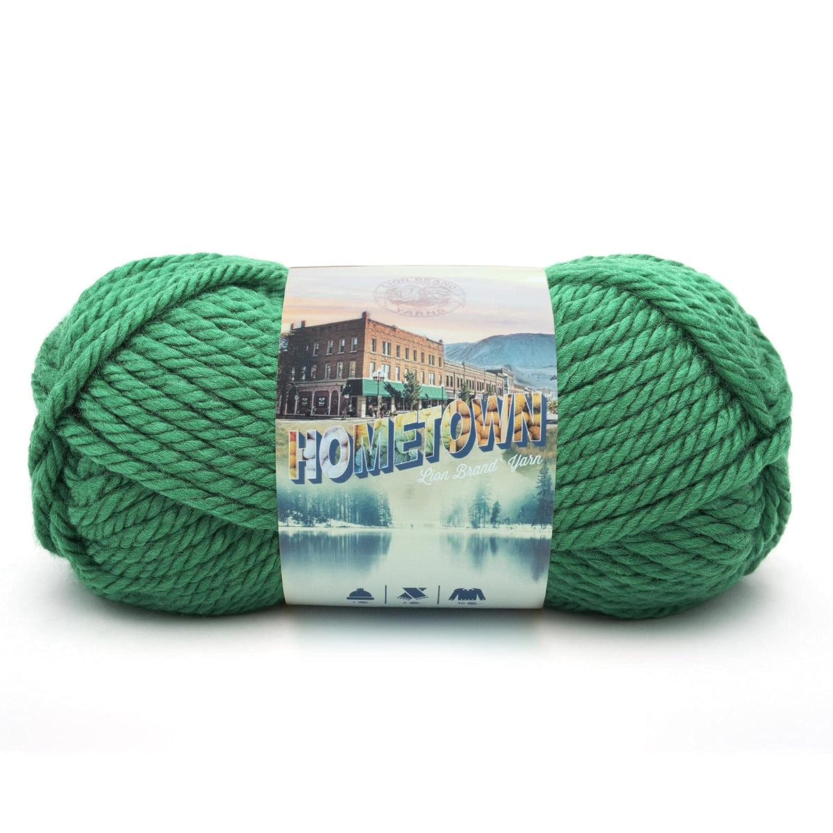 Lion Brand Yarn - Ovillo de Lana, Verde (Green Bay), 1-Paquete, 1