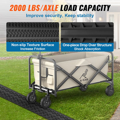 VEVOR Pasacables Suelo Rampa De Cable 2 Piezas 39 en Speed Bumps 2000 lbs Cable Protector Rampa Drop Over Cable Cover