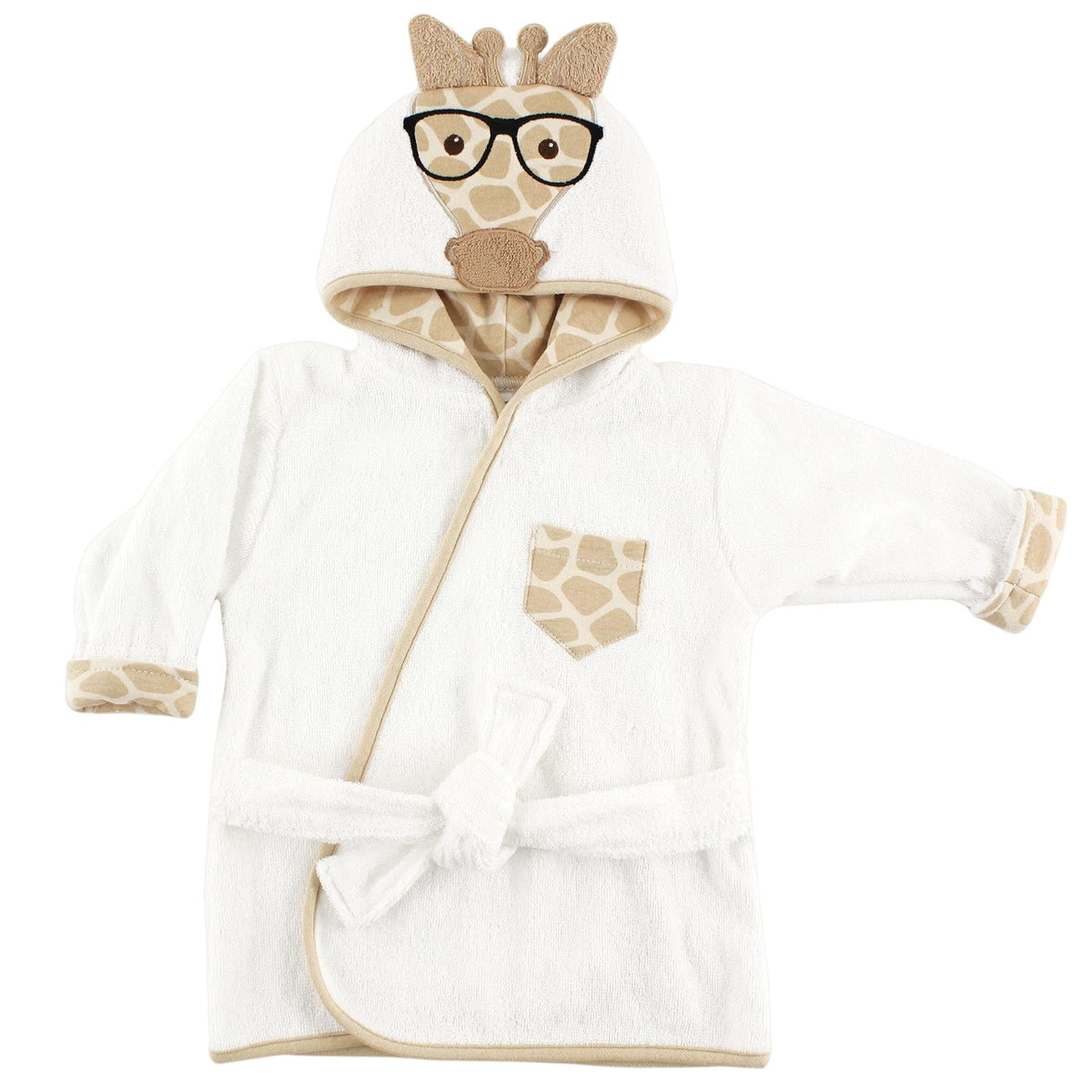 Hudson Baby Bata de Baño con Capucha para Bebé Diseños de Animalitos - Talla única - Jirafa nerd