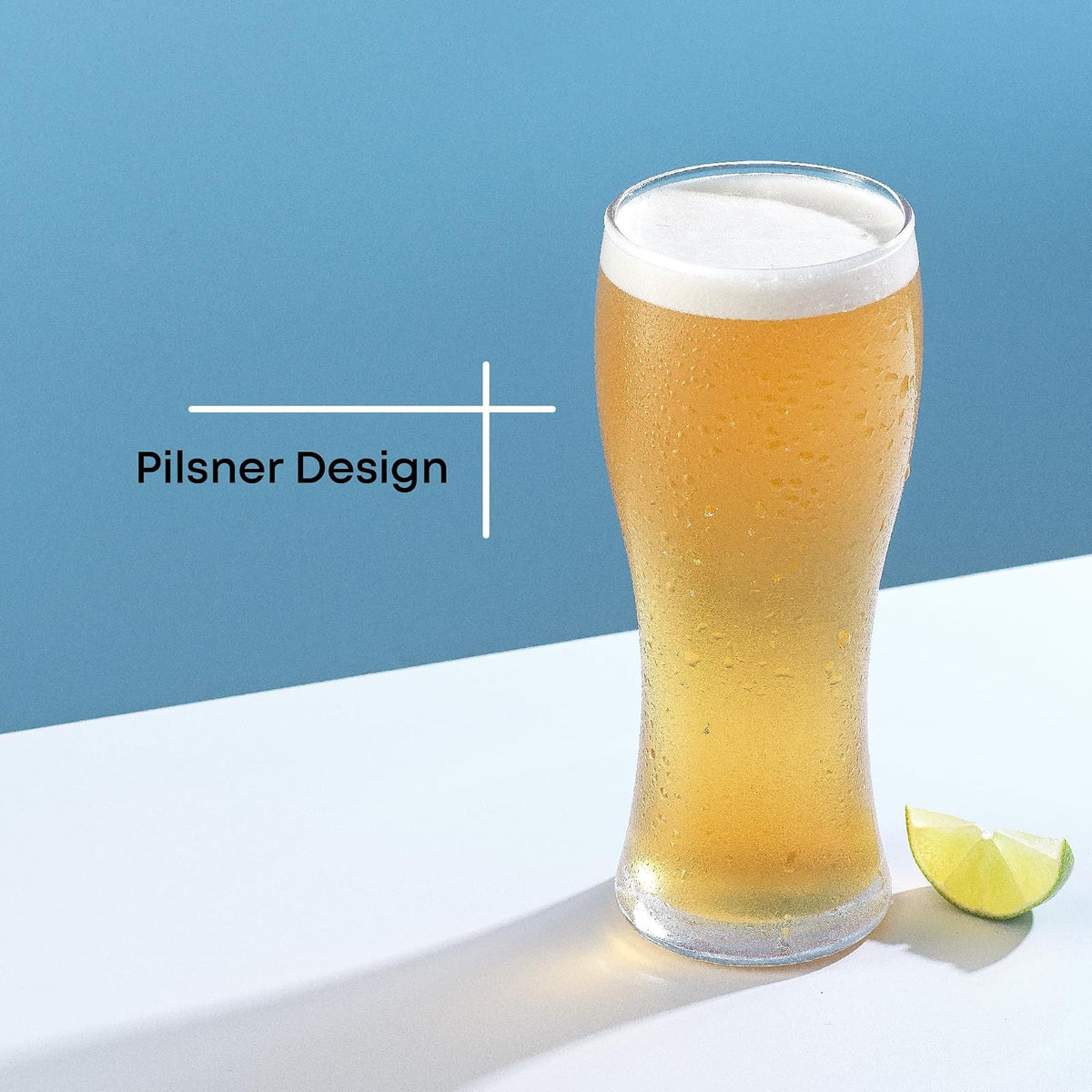 JoyJolt Callen Juego de 4 Vasos de Cerveza 439 ml