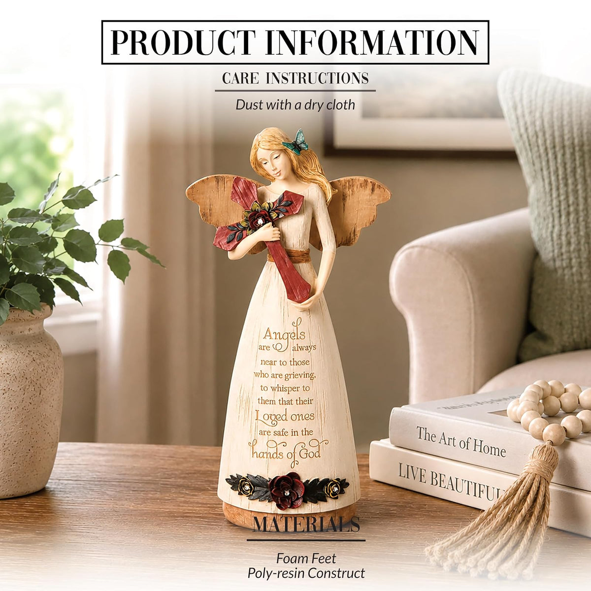 Pavilion Gift Company 02969 Sympathy Angel Figurine, 9-Inch