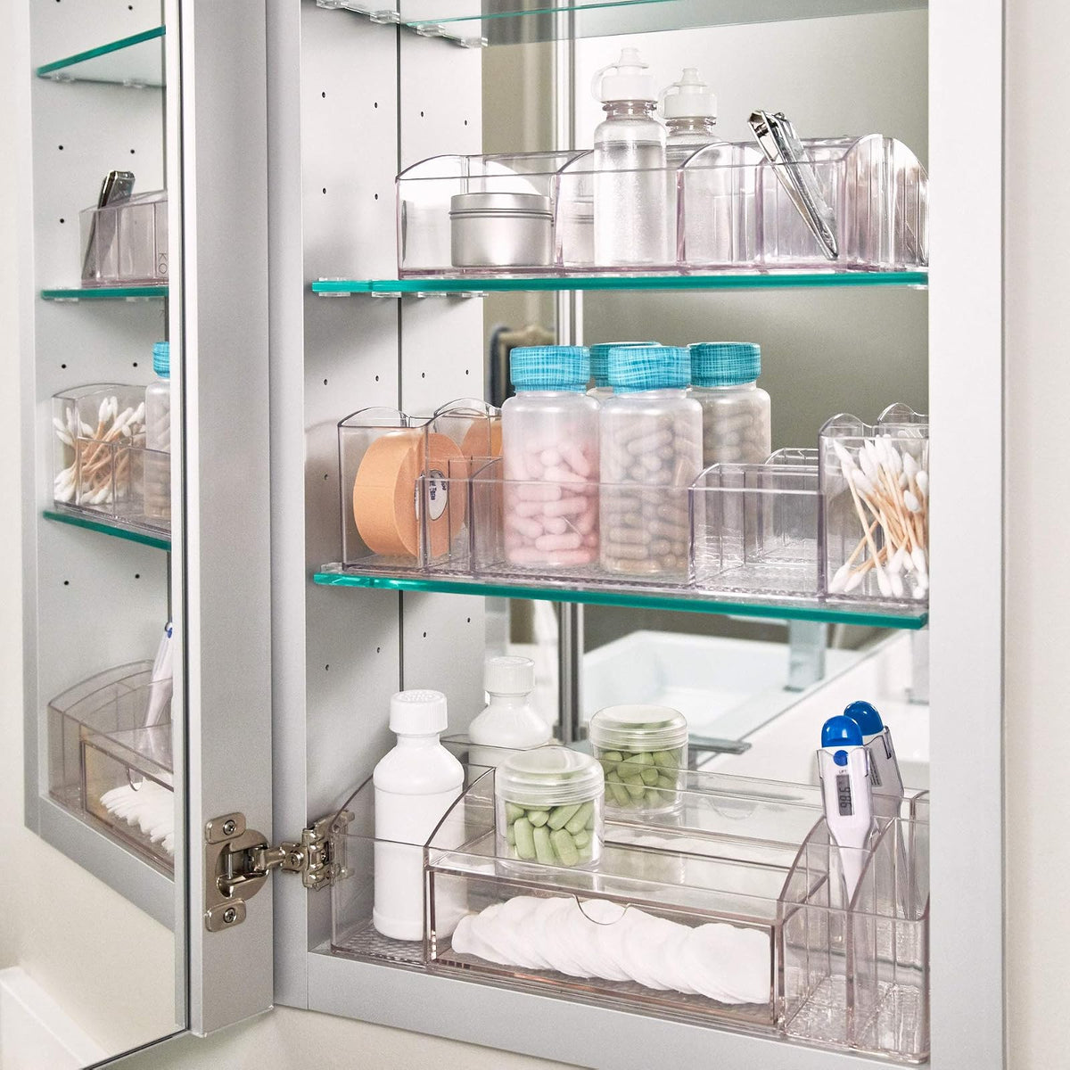 InterDesign Med+ organizador, 12" (30.48 cm), Multinivel, transparente