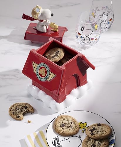 Lenox Chef Snoopy - Tarro para galletas | Porcelana duradera | Tamaño de 17.14 x 17.14 x 11.5 pulgadas | Regalo coleccionable para fanáticos de los cacahuetes